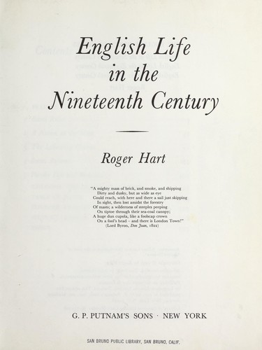 English life in the nineteenth century.