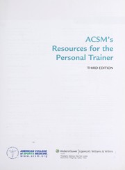 Cover of: ACSM's resources for the personal trainer