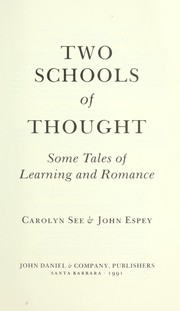 Cover of: Two schools of thought: some tales of learning and romance