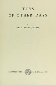 Cover of: Toys of other days