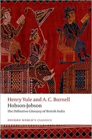 Cover of: Hobson-Jobson: The Definitive Glossary of British India