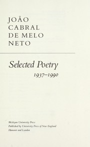 Cover of: Selected poetry, 1937-1990