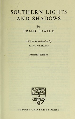 Southern lights and shadows by Francis Edmund Town Fowler