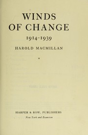 Cover of: Winds of change, 1914-1939.