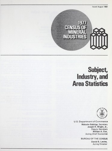 1977 census of mineral industries.