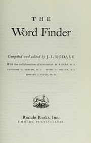 The word finder by J. I. (Jerome Irving) Rodale