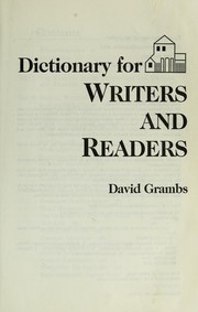 Cover of: The Random House Dictionary Fo by David Grambs