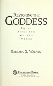 Cover of: Restoring the goddess : equal rites for modern women