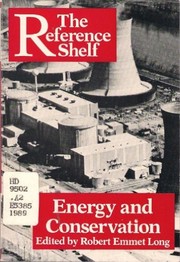 Cover of: Energy and conservation