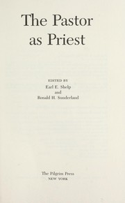 Cover of: The Pastor as priest