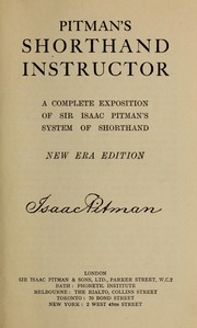Cover of: Pitman's shorthand instructor by Isaac Pitman