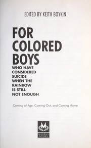 Cover of: For colored boys who have considered suicide when the rainbow is still not enough