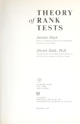 Theory of rank tests