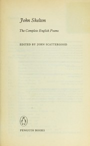 Cover of: John Skelton, the complete English poems