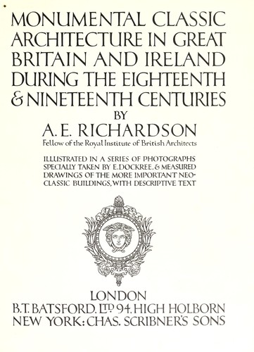 Monumental classic architecture in Great Britain and Ireland