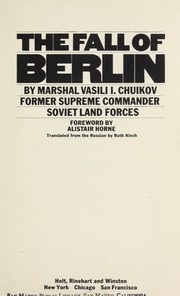 Cover of: The fall of Berlin