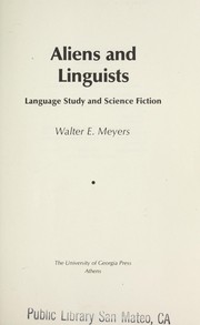 Cover of: Aliens and linguists: language study and science fiction
