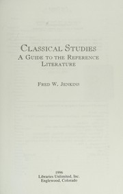 Cover of: Classical studies: a guide to the reference literature