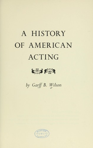 A history of American acting