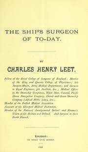 Cover of: The ship's surgeon of to-day