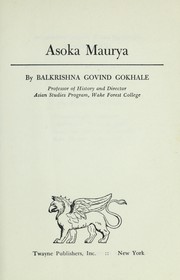 Cover of: Asoka Maurya.