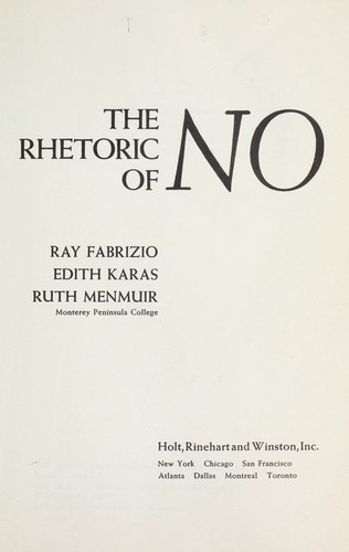 The rhetoric of no