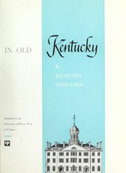 Cover of: Architecture in old Kentucky.