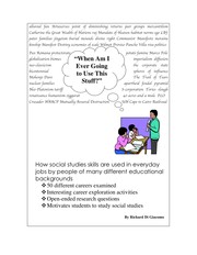 Cover of: When Am I Ever Going to Use This Stuff?: How Social Studies Skills are Used in Everyday Jobs