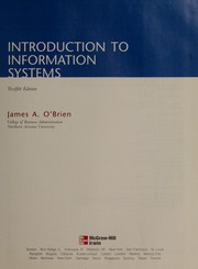 Cover of: Introduction to information systems by James A. O'Brien