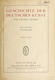 Cover of: Geschichte der deutschen Kunst