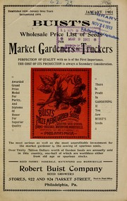Cover of: Buist's wholesale price list of seeds for market gardeners or truckers