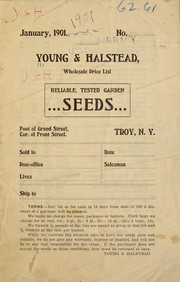 Cover of: Young & Halstead wholesale price list: reliable, tested garden seeds
