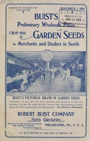 Cover of: Buist's preliminary wholesale prices of garden seeds for merchants and dealers in seeds