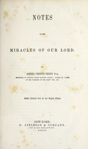 Cover of: Notes on the miracles of our Lord