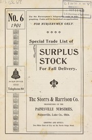 Cover of: Special trade list of surplus stock for fall delivery