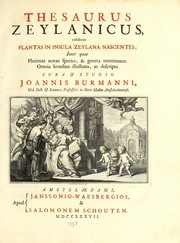 Cover of: Thesaurus zeylanicus by Johannes Burman