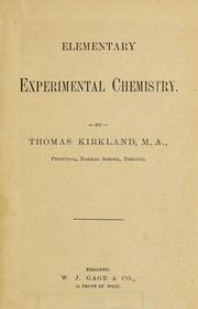 Cover of: Elementary experimental chemistry