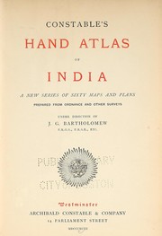 Cover of: Constable's hand atlas of India