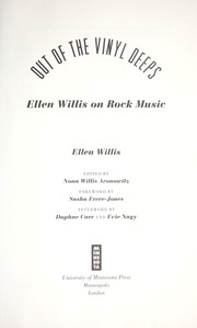 Cover of: Out of the vinyl deeps: Ellen Willis on rock music