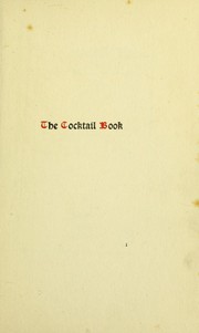 Cover of: The cocktail book: a sideboard manual for gentlemen