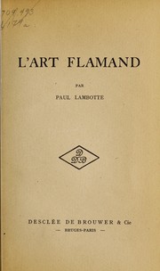 Cover of: L'art Flamand