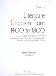 Cover of: Literature Criticism from 1400 to 1800 |