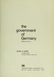 Cover of: The Government of Germany