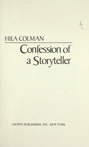 Confession of a storyteller