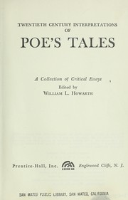 Cover of: Twentieth century interpretations of Poe's tales: a collection of critical essays.