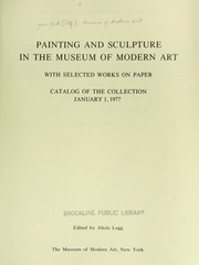 Cover of: Painting and sculpture in the Museum of Modern Art, with selected works on paper: catalog of the collection, January 1, 1977