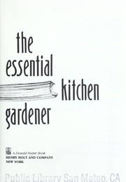 Cover of: The essential kitchen gardener