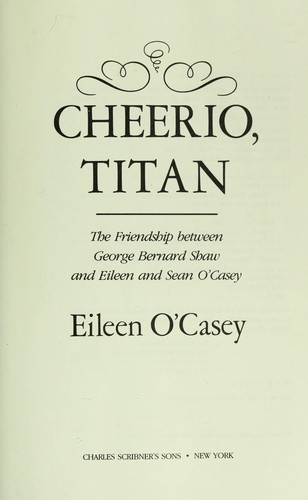 Cheerio, Titan by Eileen O'Casey