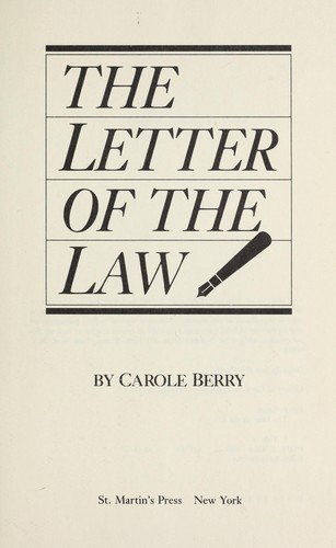 The letter of the law