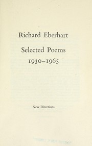 Cover of: Selected poems, 1930-1965.